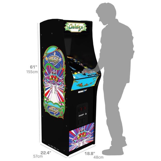ARCADE1UP 1237971 Galaga Deluxe Cabinato Arcade 14 Giochi Schermo 17'' WiFi colore Nero