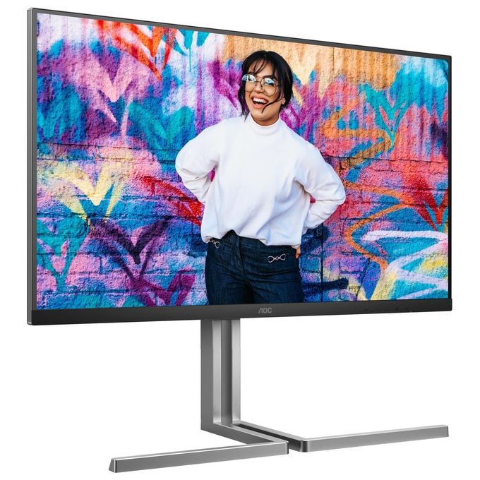 AOC U32U3CV U3 Monitor PC 31.5'' 4K UHD Nano IPS 3840x2160 4ms USB-C Hub 96W VESA Adaptive Sync colore Nero