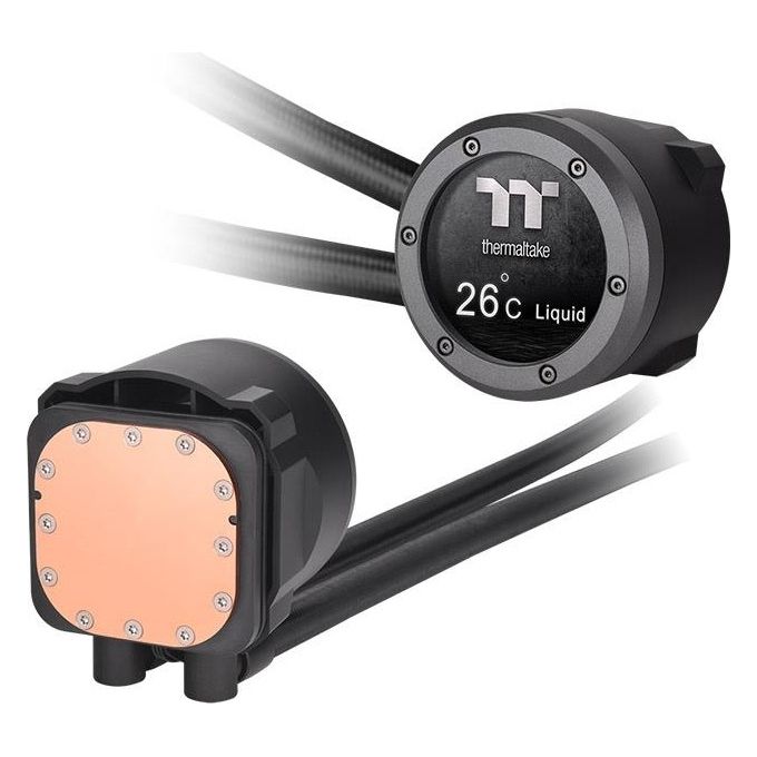 Thermaltake CL-W384-PL12SW-A TH360 V2 Ultra Dissipatore a Liquido AIO 360mm ARGB Sync LCD IPS 3 Ventole colore Nero