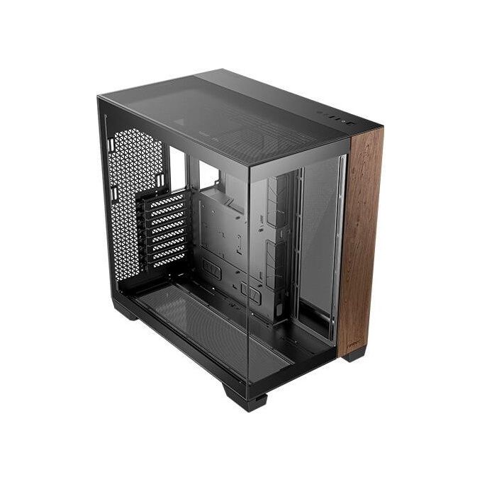 Antec 0-761345-10079-3 C8 Wood Case PC Full Tower ATX EATX ITX micro ATX con Finestra Laterale Vetro e Dettagli in Legno colore Nero Legno