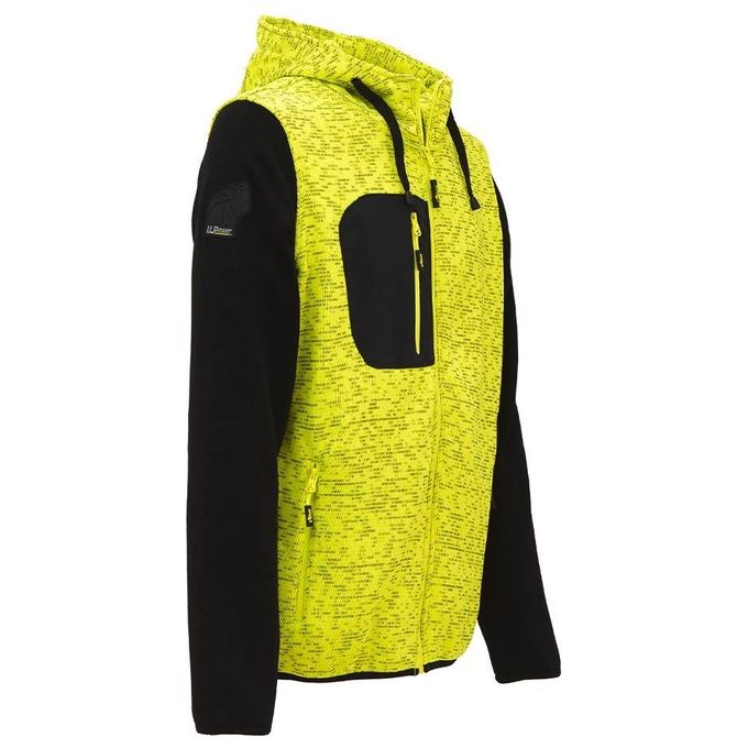 U-Power EY174YF Rainbow Felpa Full-Zip con Cappuccio 100% Poliestere 310 g-m² taglia 2XL colore Giallo Fluo