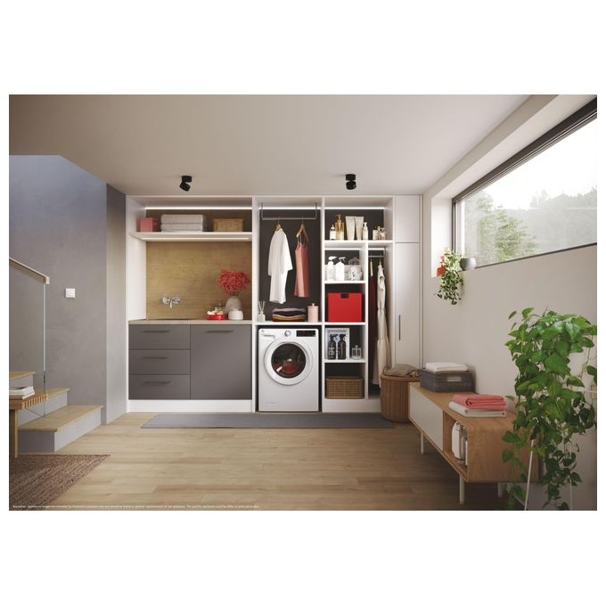 Hoover H3DP4854TA6-1-S H-WashandDry 350 Lavasciuga Frontale 8-5 Kg 1400 rpm Classe D Inverter Wi-Fi (85x60x53 cm) colore Bianco