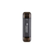 Transcend TS1TESD310C ESD310C SSD Esterno Portatile 1TB USB 3.2 Gen 2x2 Type-A Type-C 1050 MB-s colore Nero
