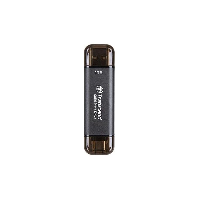 Transcend TS1TESD310C ESD310C SSD Esterno Portatile 1TB USB 3.2 Gen 2x2 Type-A Type-C 1050 MB-s colore Nero