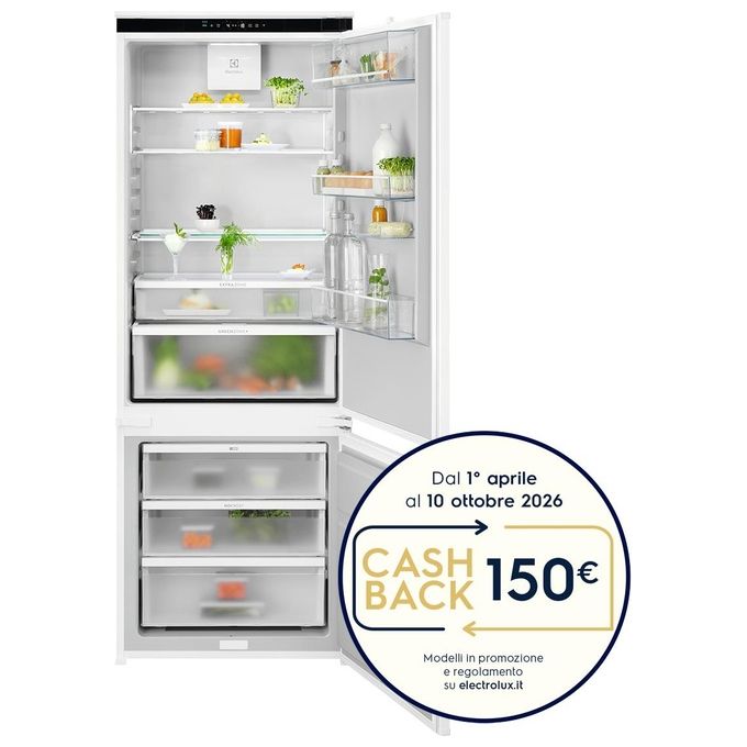 Electrolux ENG7TE75S Serie 700 Frigorifero Combinato da Incasso 376 L 188 cm Classe E 35 dB Total No Frost GreenZone colore Bianco