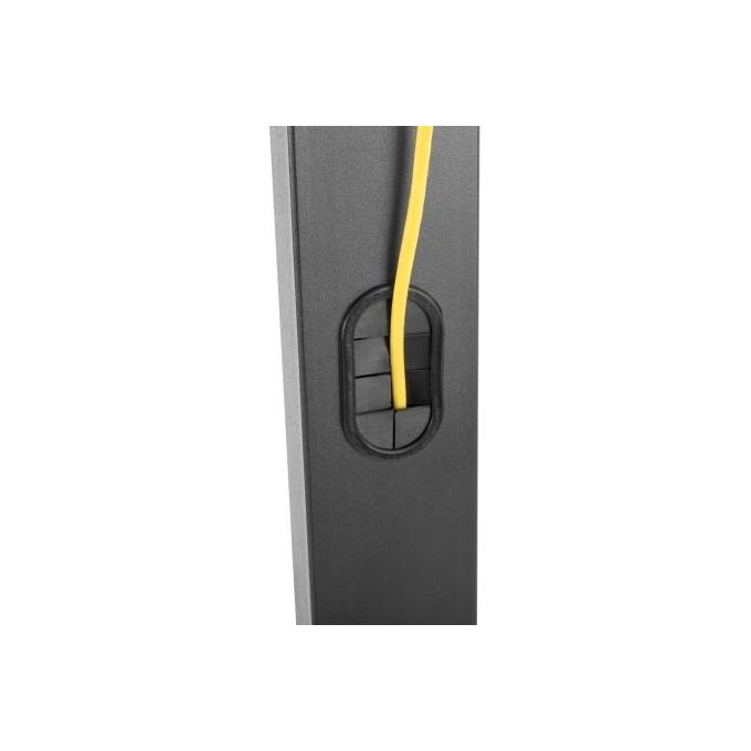 NVS LCD70 Supporto TV da pavimento orientabile per TV 37''-70'' con base in vetro temperato altezza regolabile su 3 posizioni VESA fino a 600x400 mm colore Nero