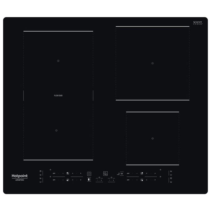 Hotpoint HB 3160C NE Piano cottura a induzione 59 cm 4 zone Flexi Duo Touch 7200 W colore Nero