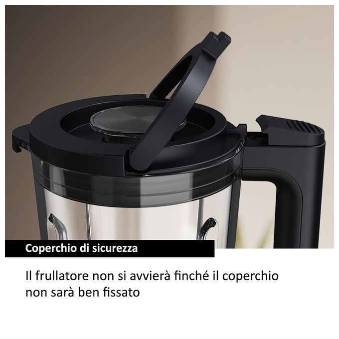 Haier HBL5B2011 I-Master Serie 5 Frullatore 1200 W 2 L 6 lame acciaio inox 3 programmi autopulizia Personal Jug colore Nero