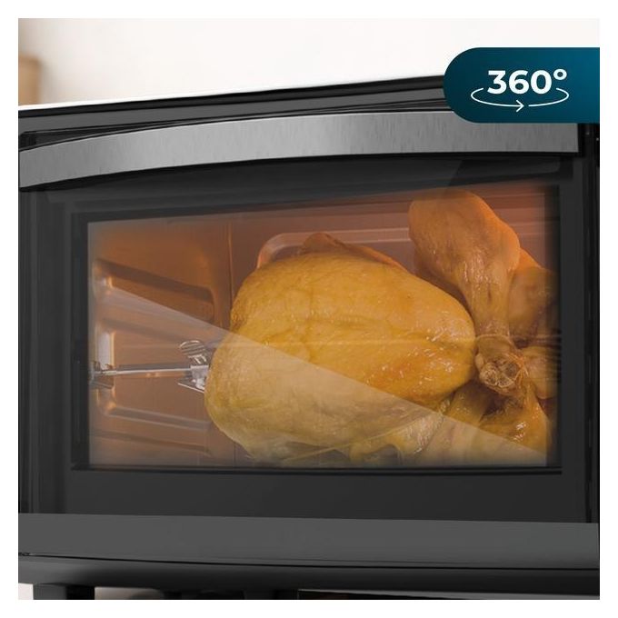 Cecotec 03820 BakeandToast 4600 Black Gyro Forno a Convezione 46 L 2000 W con Grill e Girarrosto (57x40x37 cm) colore Nero