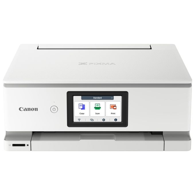 Canon TS8751 PIXMA TS8751 Stampante Multifunzione a Getto d'Inchiostro 6 Cartucce Separate Wi-Fi Stampa Fronte Retro Automatica Touchscreen 4,3 Pollici colore Bianco