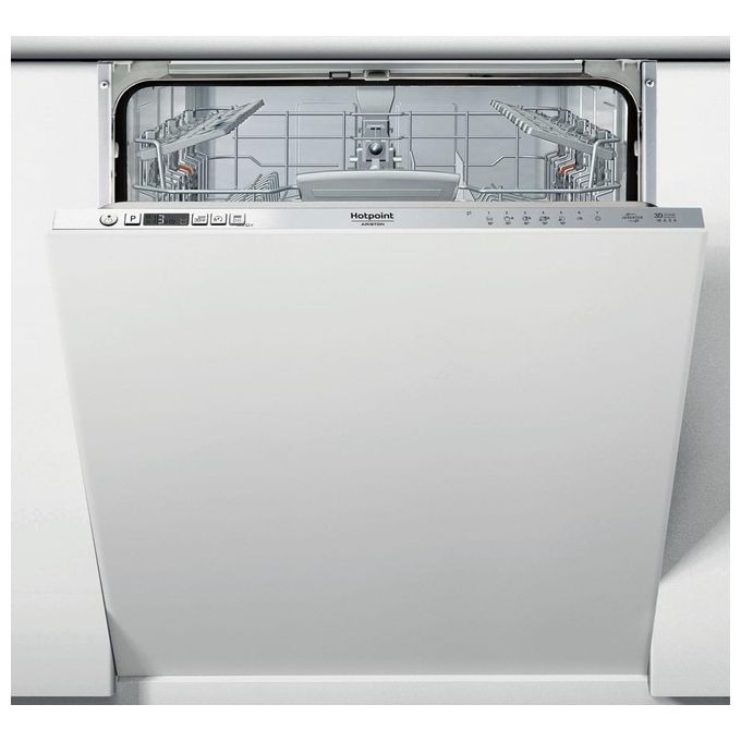 Hotpoint HI 5030 W Lavastoviglie da incasso 14 coperti Classe D 43 dB Motore Inverter AquaStop (82x60x56 cm) colore Argento