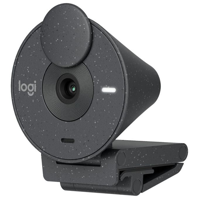 Logitech 960-001436 Brio 300 Webcam Full HD 1080p 2 MP USB-C Microfono Riduzione Rumore Otturatore Privacy colore Grafite