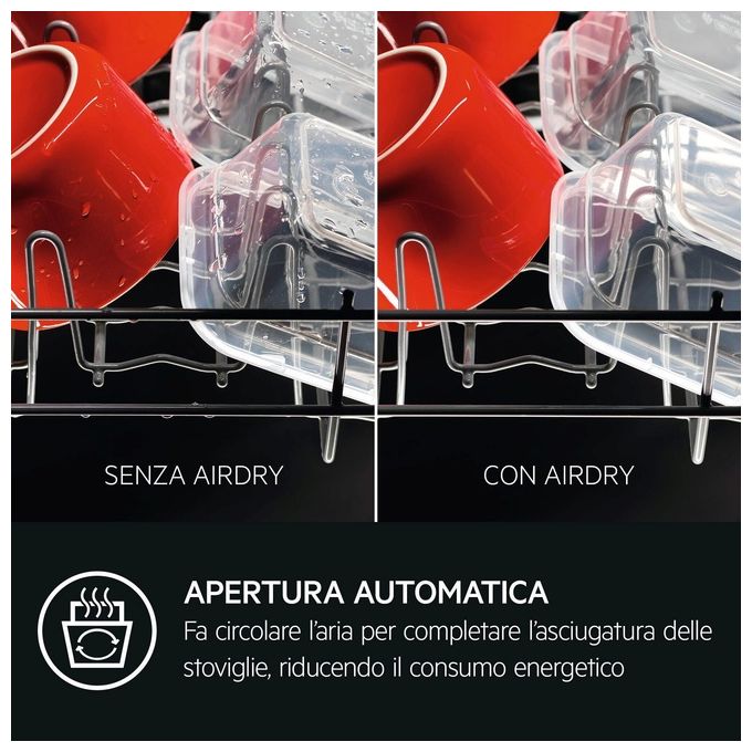 AEG FFB73747PM Serie 7000 Lavastoviglie Libera Installazione 15 coperti Classe D 40 dB AirDry Inverter GlassCare (85x60x60 cm) colore Acciaio Inox