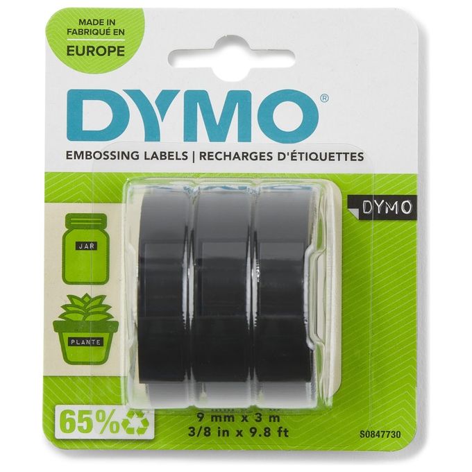 Dymo Cf3nastri Rilievo 9mmx3m Nero