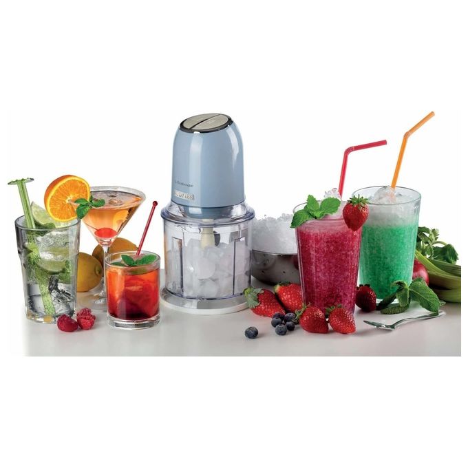 Ariete 438 Vintage Tritatutto Elettrico 4 Lame Acciaio Inox 2 Velocita' 0.6 L 400W colore Celeste