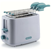Ariete 157 Tostapane Breakfast 760W 2 Fette Pinze in Acciaio Inox 7 Livelli di Doratura Pulsante Stop Tocco Freddo Bianco