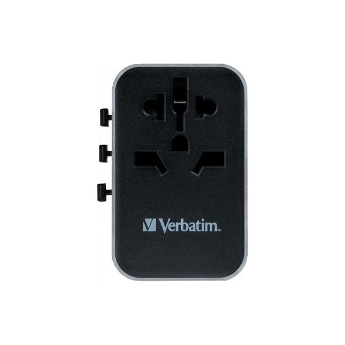 Verbatim Adattatore da Viaggio Universale Uta-04 Ricarica 6 in 1 PD 61W Nero