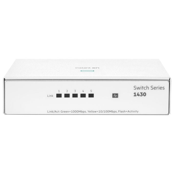 HPE R8R44A#ABB Aruba Instant On 1430 Switch Non Gestito L2 5 porte Gigabit Ethernet 10-100-1000 colore Bianco