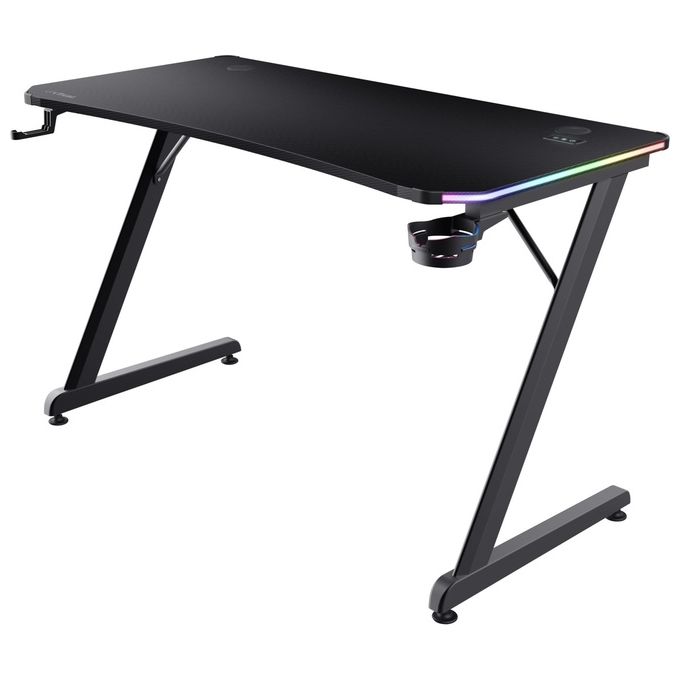 Trust GXT 709 Luminus Scrivania Gaming LED RGB 10 Modalita' Colore Nero