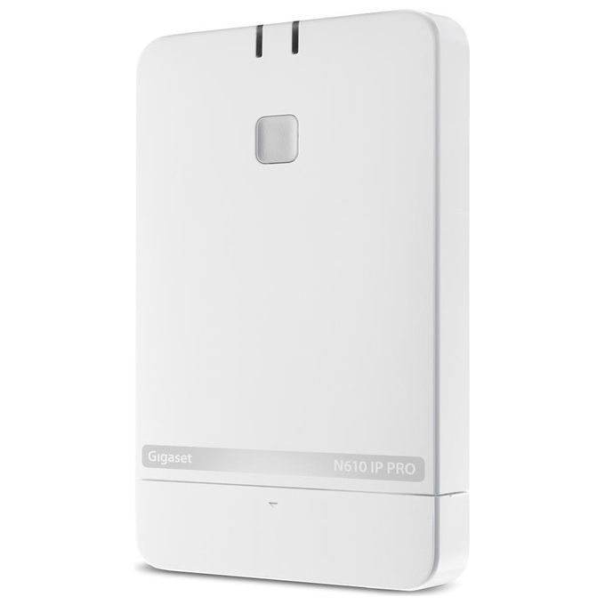 Gigaset S30852-H2709-R101 N610 IP PRO Stazione Base DECT Supporto fino a 8 Utenti e 8 Chiamate Parallele Compatibile con PBX Cloud e Microsoft Teams colore Bianco