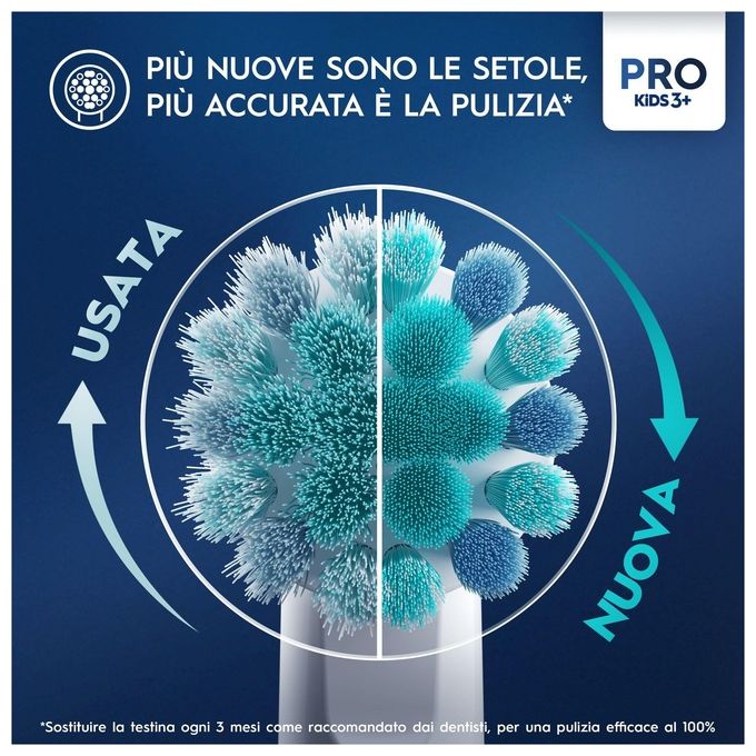 Oral-B 772645 Vitality Pro Kids Frozen Spazzolino elettrico colore Azzurro e Bianco