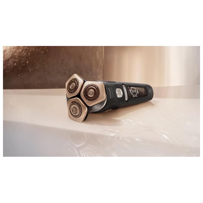 Philips SP9840-32 Shaver S9000 Prestige Rasoio elettrico Rotante Wet and Dry 3 testine autonomia 60 min colore Grigio