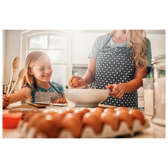 Philips HD9956-00 Kit Accessorio Cottura in Forno per Airfryer XXL vassoio 3L 9 stampi muffin silicone colore Nero Rosso