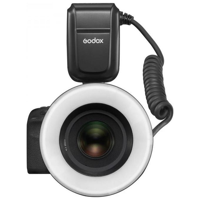 GODOX MF-R76 Flash Macro Anulare Potenza Regolabile da 1-1 a 1-128 Custodia Inclusa colore Nero