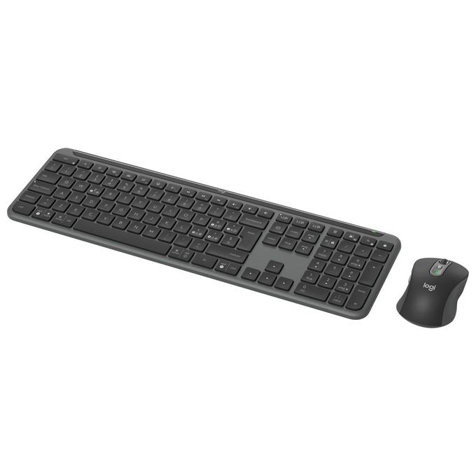 Logitech 920-012507 Signature Slim MK950 for Business Kit Tastiera e Mouse Wireless Bluetooth QWERTY Italiano colore Grafite