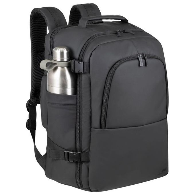 Rivacase 8465 Tegel Zaino da Viaggio per Notebook fino a 17,3'' con Scomparto Imbottito e Materiale ECO-FRIENDLY RPET colore Nero
