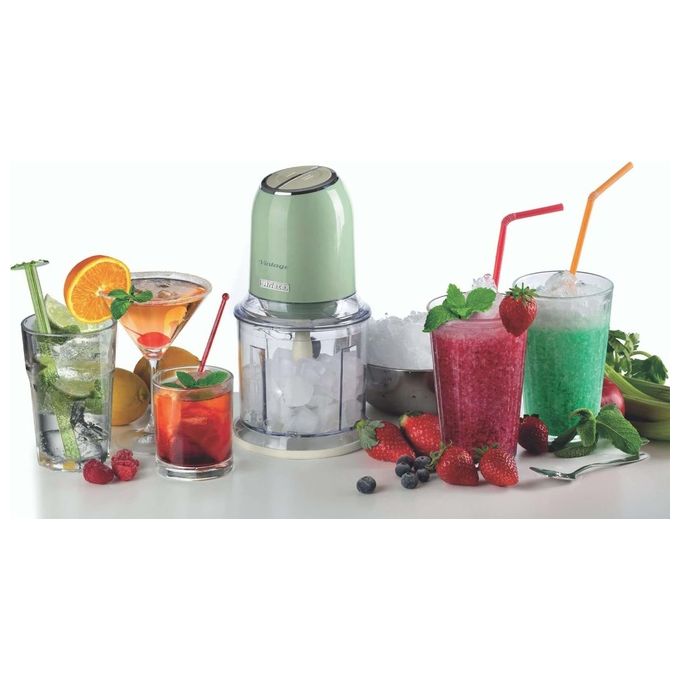 Ariete 0438 Vintage Tritatutto Chopper e Tritaghiaccio 2 velocita' 4 lame Acciaio Inox 600 ml 400 W colore Verde