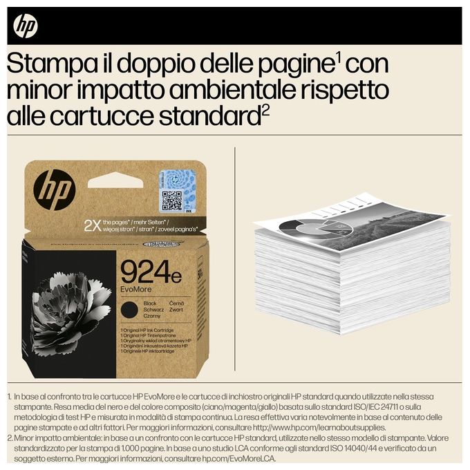 HP 4K0V0NE Cartuccia di Inchiostro Nero Originale Resa Elevata XL 1000 Pagine colore Nero