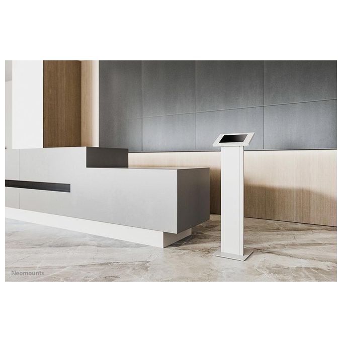 Neomounts FL15-750WH1 Supporto da pavimento per tablet 9.7-11 pollici con blocco antifurto e gestione cavi colore Bianco