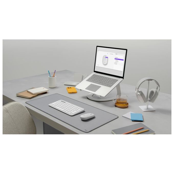 Logitech Pebble 2 M350s Mouse Ambidestro RF senza Fili  Bluetooth Ottico 4000 DPI Offwhite