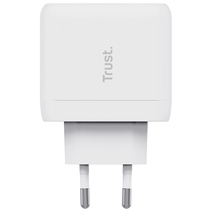 Trust 25139 Maxo Caricatore USB-C 65W con Cavo 2m Tecnologia USB PD 3.0 Protezioni Integrate colore Bianco