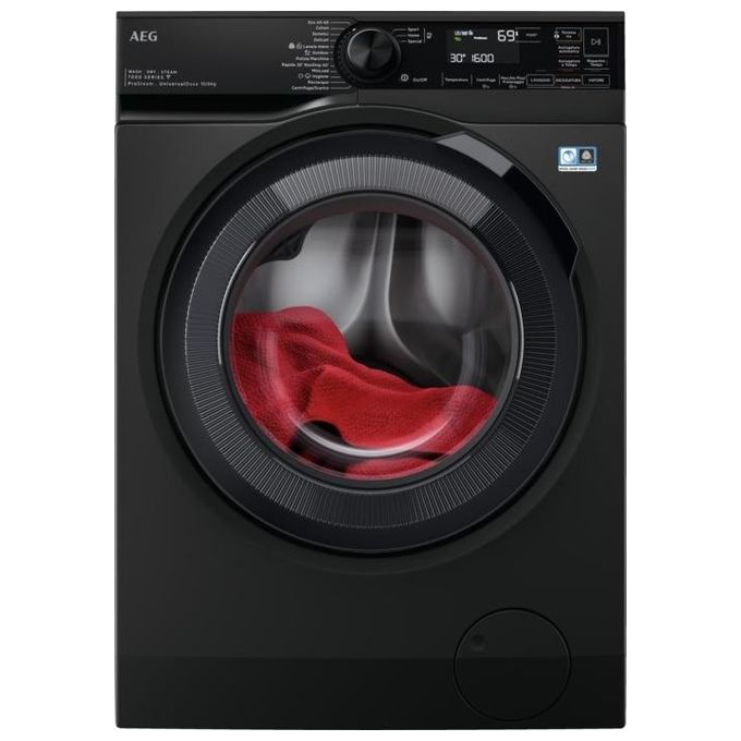AEG LWR7BLACK Serie 7000 Lavasciuga ProSteam 10-6 Kg 1551 rpm Classe D Wi-Fi Vapore Refresh (85x60x63 cm) colore Nero