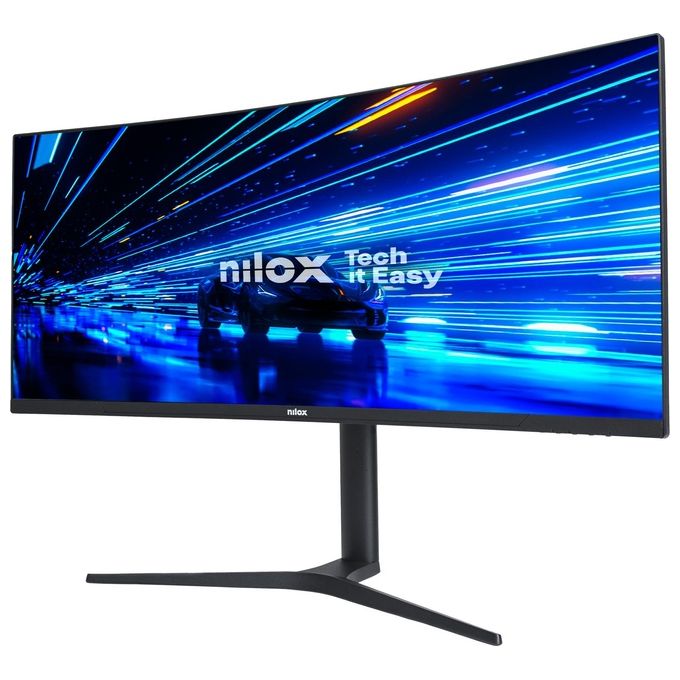 Nilox NXM344KD11 Monitor PC 34'' Ultrawide Quad HD Curvo 144Hz MVA LED 3440x1440 1ms G-SYNC 2 HDMI 2 DisplayPort colore Nero