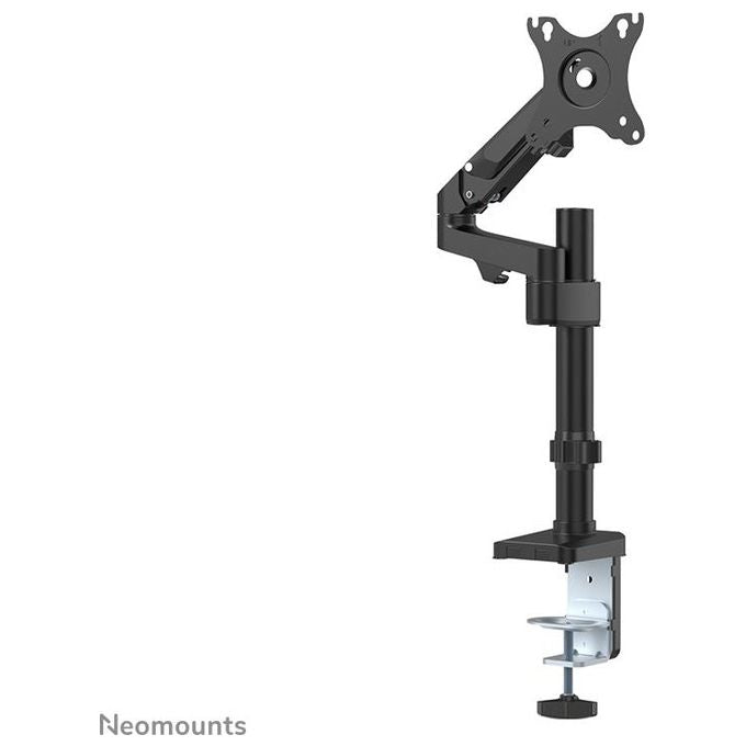 Neomounts DS70-750BL1 Braccio per Monitor 17-27 Pollici Regolabile con Molla a Gas 7 kg VESA 75x75 100x100 cm Morsetto Occhiello colore Nero