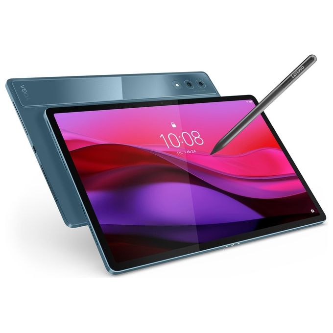 Lenovo ZAEG0015IT Yoga Tab Plus Tablet Android 12.7'' 3K Snapdragon 8 Gen 3 16 GB RAM 256 GB Wi-Fi 7 Android 14 Tastiera e Pennino inclusi colore Tidal Teal