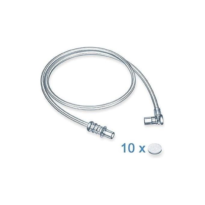 Beurer 602.15 Accessori di ricambio per aerosol IH 58 e IH60 contiene boccaglio erogatore nasale mascherina adulto mascherina per bambini tubo flessibile per aria compressa e 10 filtri