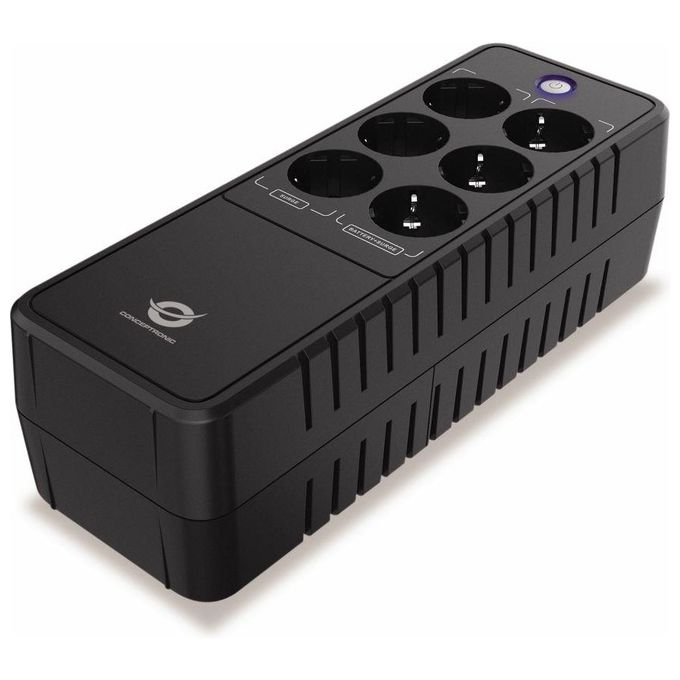 Conceptronic ZEUS09E ZEUS09E Gruppo di Continuita' Standby 850VA 490W 6 Prese AC Tipo F Protezione LAN USB Tipo B colore Nero