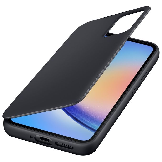 Samsung EF-ZA346CBEGWW Smart View Wallet Cover Custodia Libro per Galaxy A34 5G Porta Carte Finestra Notifiche colore Nero