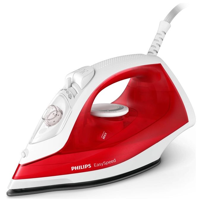 Philips GC1742-40 EasySpeed Ferro da Stiro a Vapore 2000 W Piastra Antiaderente Vapore 25 g-min Colpo 90 g-min colore Rosso