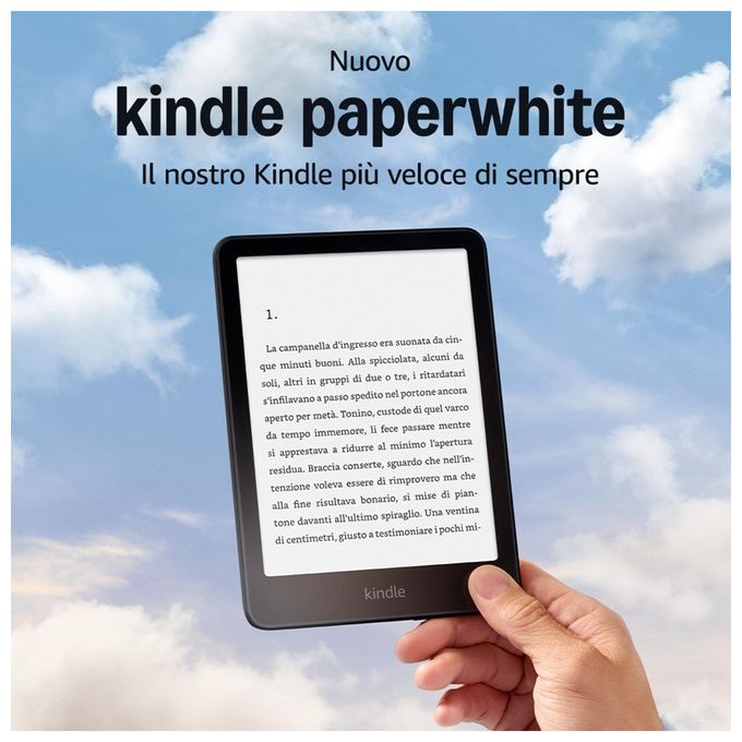 Amazon B0CFPXBJ9Y Kindle Paperwhite 12a Generazione Ebook Reader 7'' 16 GB Wi-Fi Bluetooth IPX8 con Pubblicita' colore Nero