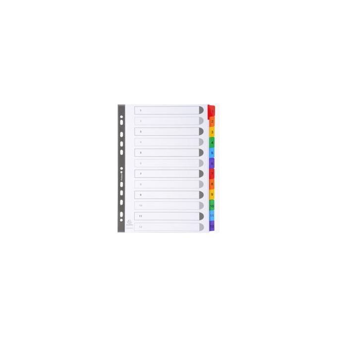 Exacompta Divisori Numerici 1-12 A4 Bianco