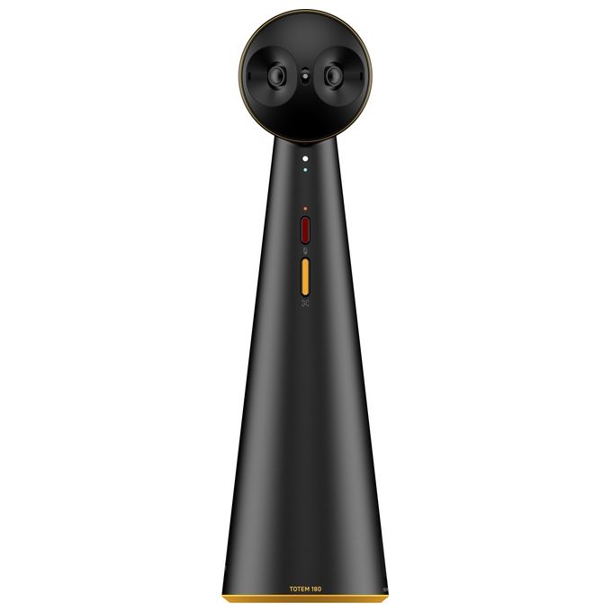 Ipevo 5-910-2-08-00 TOTEM 180 Telecamera per conferenze 4K 180° con AI Auto Framing e microfoni omnidirezionali colore Nero e Blu