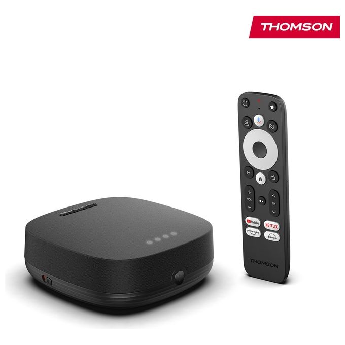 Thomson BOX PLUS 270G Streaming Box 4K Ultra HD Google TV Android 12 3GB 32GB Wi-Fi Dolby Vision colore Grigio