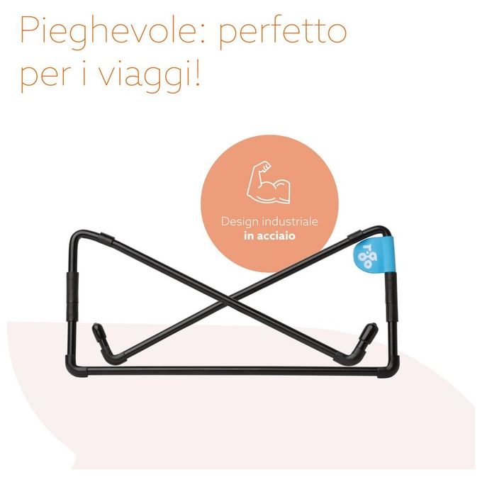 R-Go Tools RGOSC015BL Supporto per laptop ergonomico pieghevole adatto per laptop da 10 22 pollici colore Nero