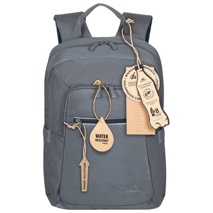 RivaCase 7523 GREY Alpendorf Zaino per laptop 13.3-14 pollici in materiale ecologico RPET colore Grigio