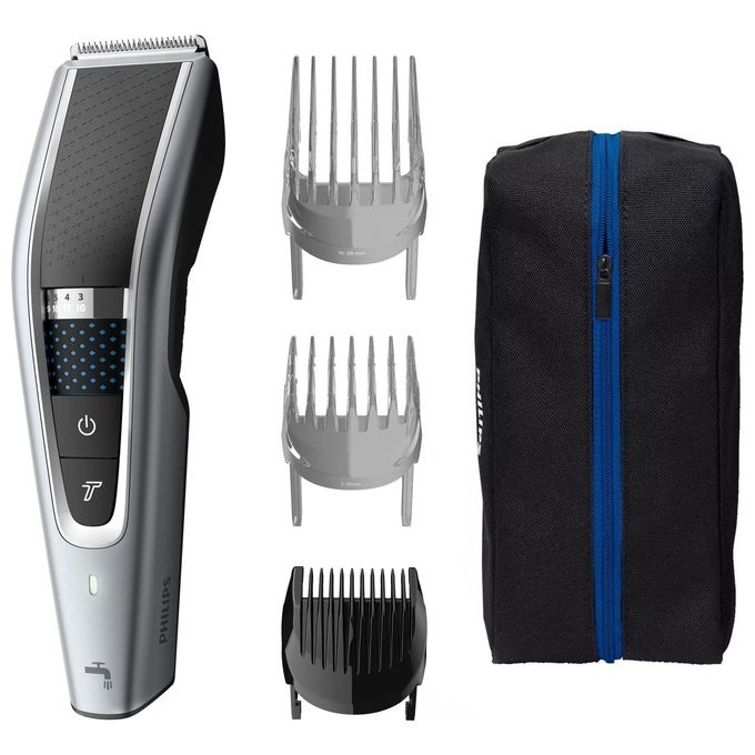 Philips HC5630-15 Serie 5000 Regolacapelli DualCut Trim-n-Flow Pro 28 impostazioni lame acciaio inox autonomia 90 min lavabile colore Nero Argento